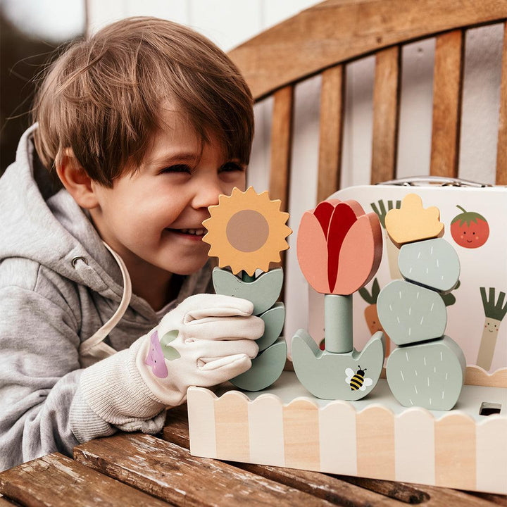 Jabadabado Stack & Cut Flowers-Stacking Toys- | Natural Baby Shower