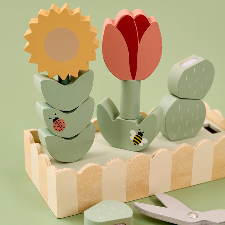 Jabadabado Stack & Cut Flowers-Stacking Toys- | Natural Baby Shower