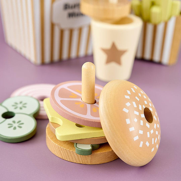 Jabadabado Stacking Burger-Stacking Toys- | Natural Baby Shower