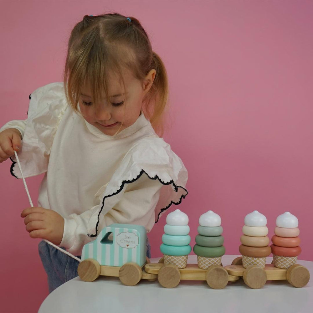 Jabadabado Train With Blocks - Ice Cream-Stacking Toys-Ice Cream- | Natural Baby Shower