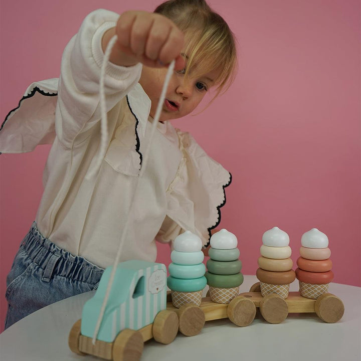 Jabadabado Train With Blocks - Ice Cream-Stacking Toys-Ice Cream- | Natural Baby Shower
