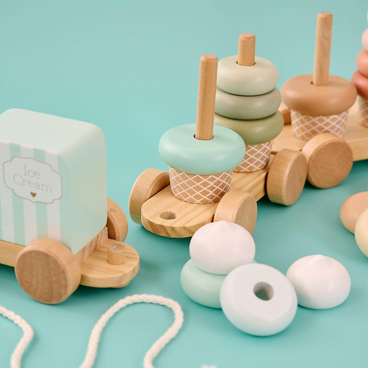 Jabadabado Train With Blocks - Ice Cream-Stacking Toys-Ice Cream- | Natural Baby Shower