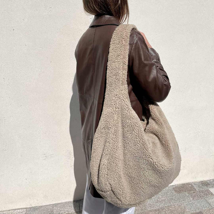 JEM + BEA Teddy XL Changing Bag - Fawn-Changing Bags-Fawn- | Natural Baby Shower