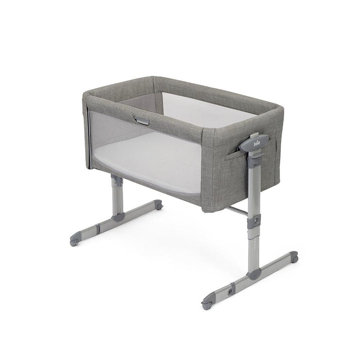 Joie Roomie Glide Side Sleeping Crib - Foggy Grey-Bedside Cribs-Foggy Grey-No Accessories | Natural Baby Shower