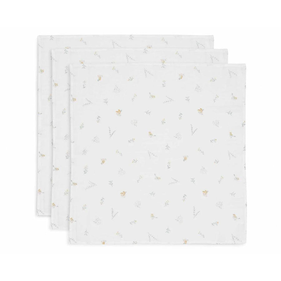 Jollein 3 Pack Muslin Cloth 70x70cm - Lovely Birds-Muslin Squares-Lovely Birds- | Natural Baby Shower