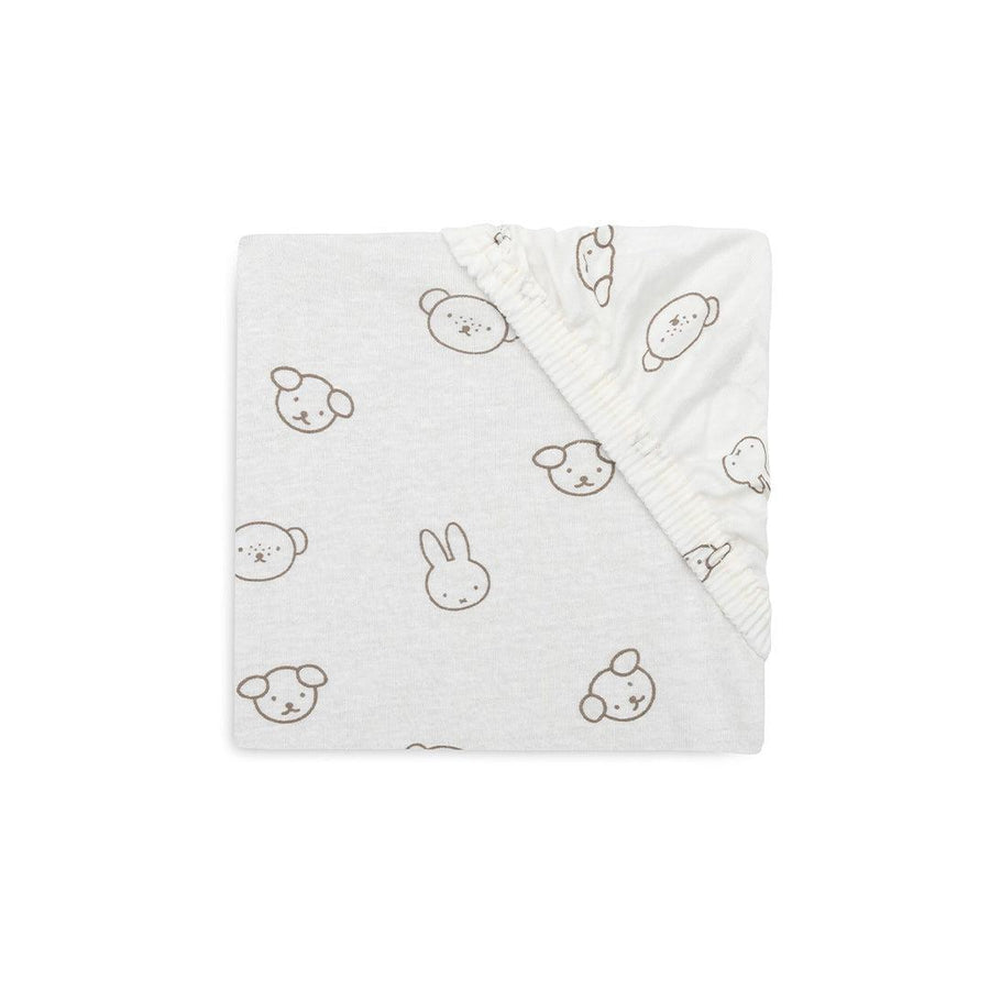 Jollein Fitted Jersey Sheet Jersey 60x120cm - Miffy And Friends-Mattress Protectors-Miffy And Friends-60x120cm | Natural Baby Shower