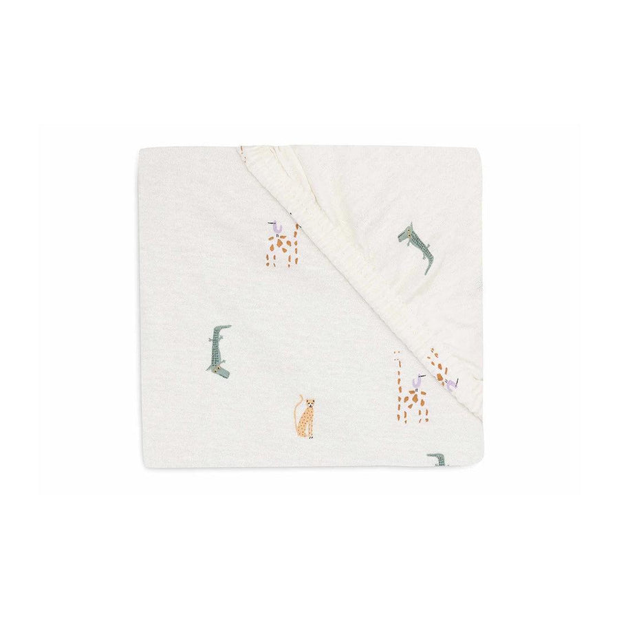 Jollein Jersey Fitted Sheet - Jungle Jambo-Sheets-Jungle Jambo- | Natural Baby Shower