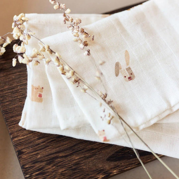 Jollein Mouth Cloth Muslin 3 Pack - Animal Friends-Muslin Squares-Animal Friends- | Natural Baby Shower