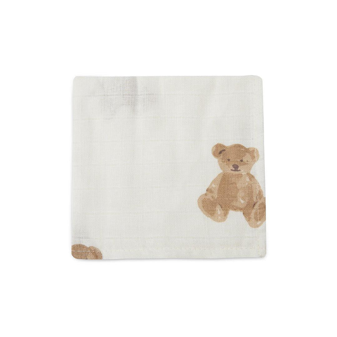 Jollein Mouth Muslin Cloth - Teddy-Muslin Squares-Teddy-31x31cm | Natural Baby Shower