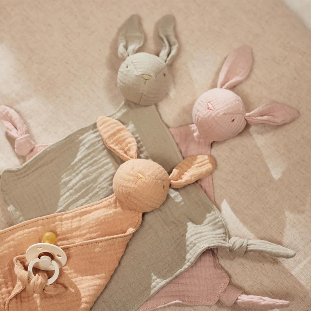 Jollein Pacifier Cloth Bunny Ears - Wild Rose-Pacifier Cloths-Wild Rose- | Natural Baby Shower