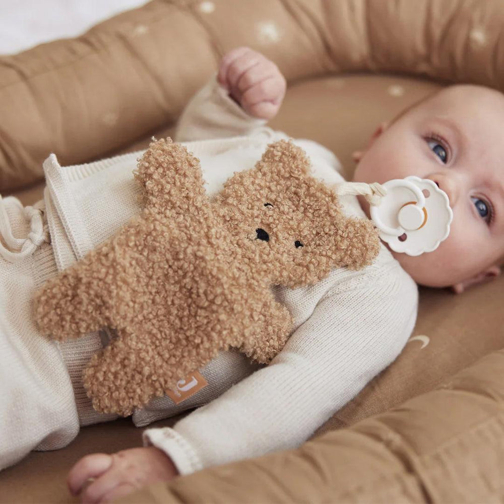 Jollein Pacifier Cloth - Teddy Bear Biscuit-Pacifier Cloths-Teddy Bear Biscuit- | Natural Baby Shower