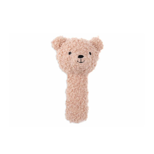 Jollein Teddy Bear Rattle - Wild Rose-Rattles-Wild Rose- | Natural Baby Shower