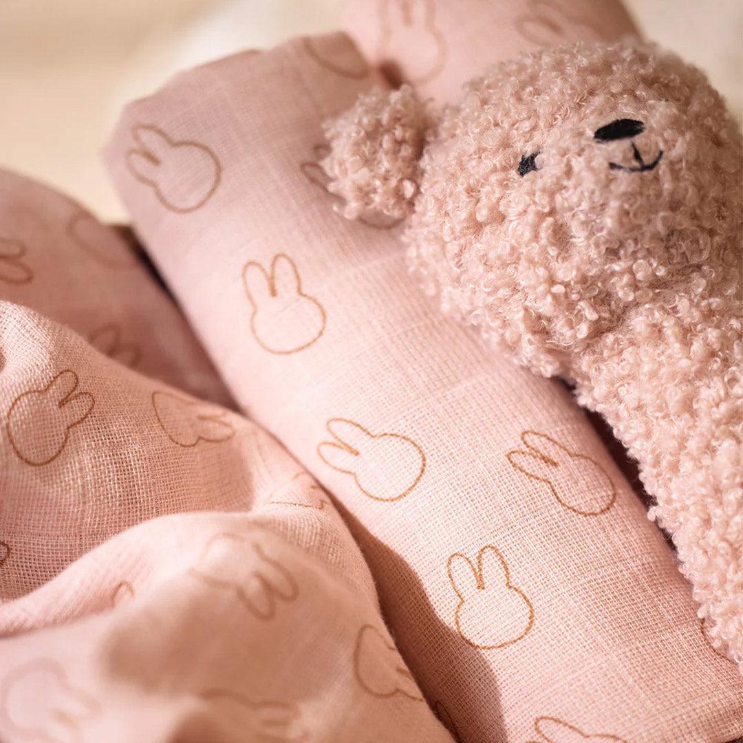 Jollein Teddy Bear Rattle - Wild Rose-Rattles-Wild Rose- | Natural Baby Shower