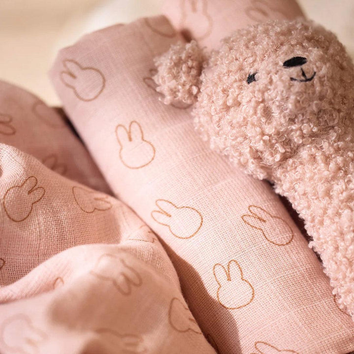 Jollein Teddy Bear Rattle - Wild Rose-Rattles-Wild Rose- | Natural Baby Shower