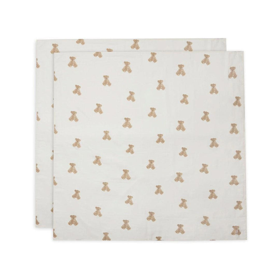 Jollein Swaddle 2pc - Teddy-Muslin Squares-Teddy-115x115cm | Natural Baby Shower