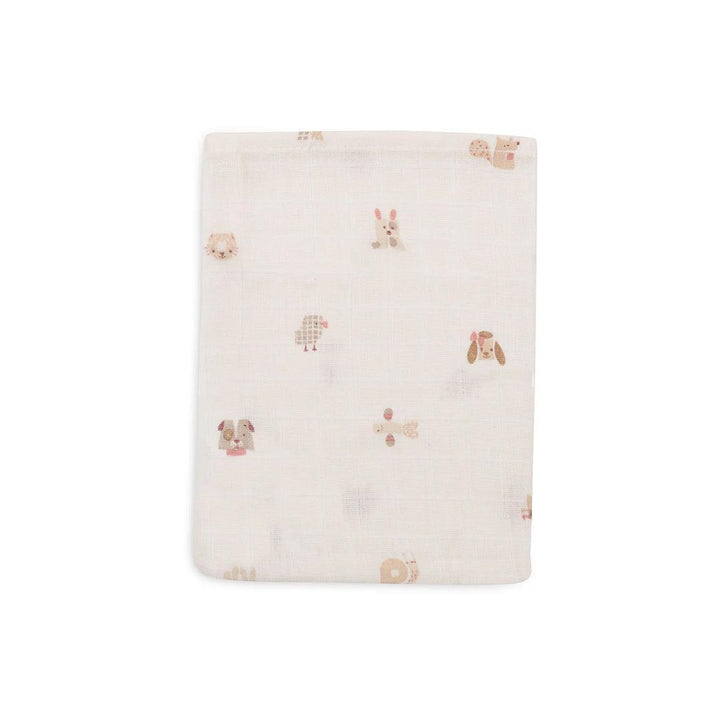 Jollein 3 Pack Washcloth Muslin 15x20cm - Animal Friends-Washcloths-Animal Friends- | Natural Baby Shower