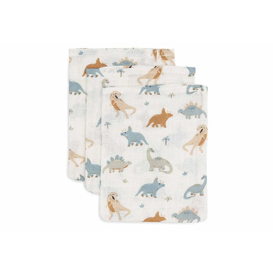 Jollein Washcloth Muslin (3pack) - Roarsome-Washcloths-Roarsome- | Natural Baby Shower