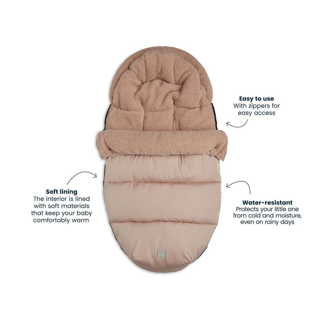 Jollein Footmuff - Puffed Biscuit-Footmuffs-Puffed Biscuit- | Natural Baby Shower
