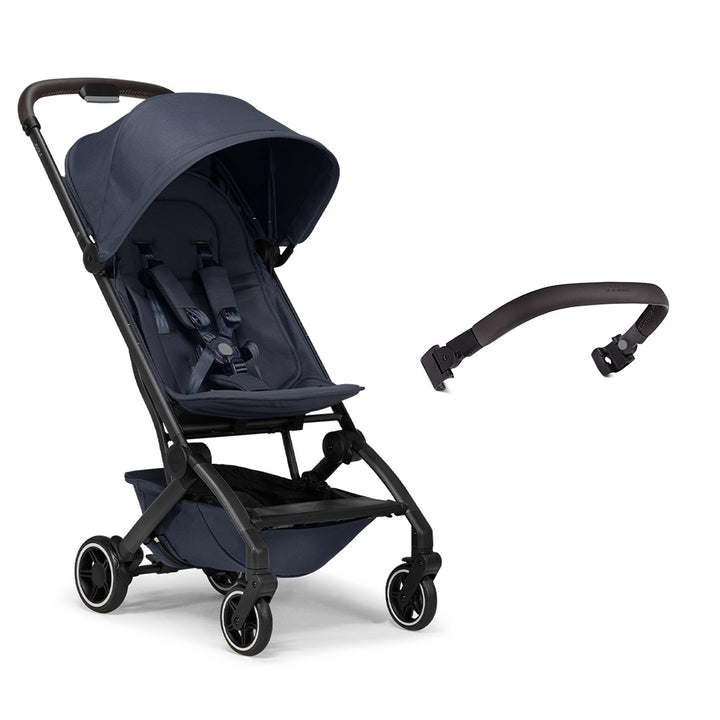 Joolz Aer+ Pushchair - Navy Blue-Strollers-No Carrycot-Dark Brown Bumper Bar | Natural Baby Shower