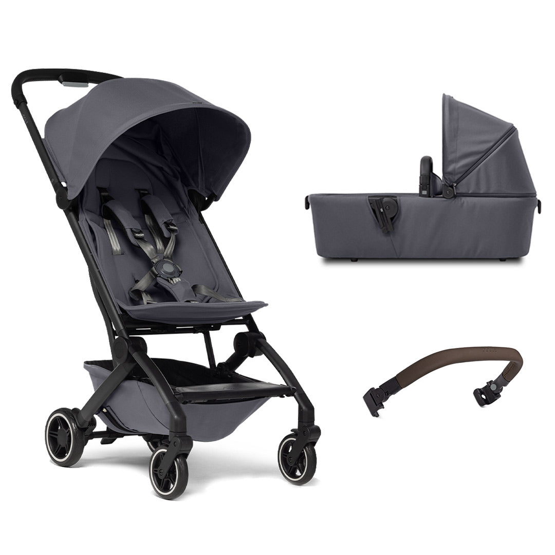 Joolz Aer+ Pushchair - Stone Grey-Strollers-With Carrycot-Mid Brown Bumper Bar | Natural Baby Shower