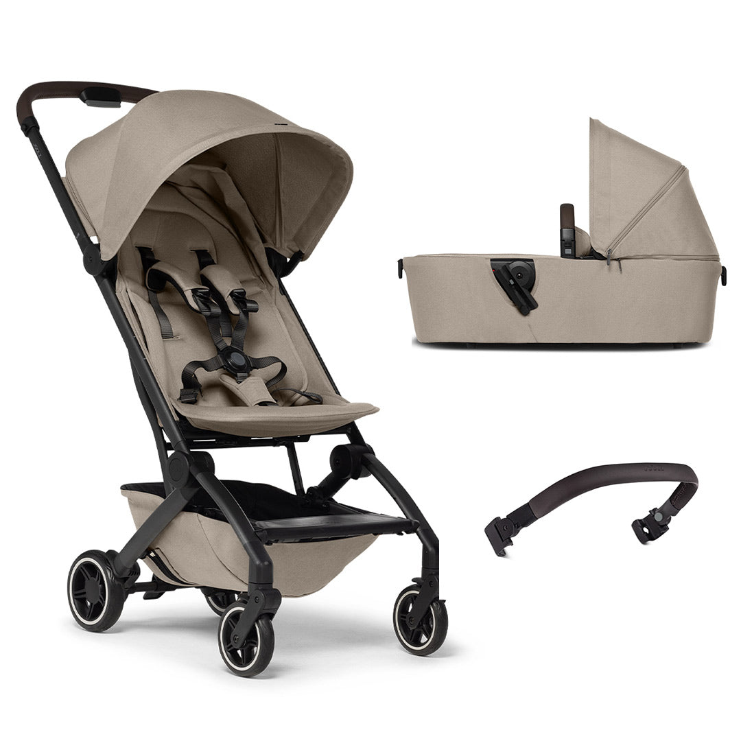 Joolz Aer+ Pushchair - Sandy Taupe-Strollers-With Carrycot-Black Bumper Bar | Natural Baby Shower