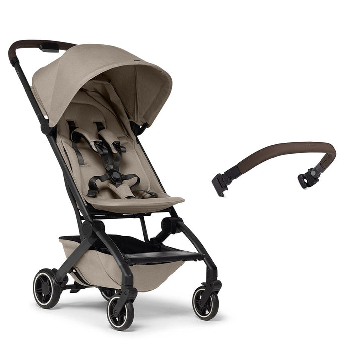 Joolz Aer+ Pushchair - Sandy Taupe-Strollers-No Carrycot-Mid Brown Bumper Bar | Natural Baby Shower
