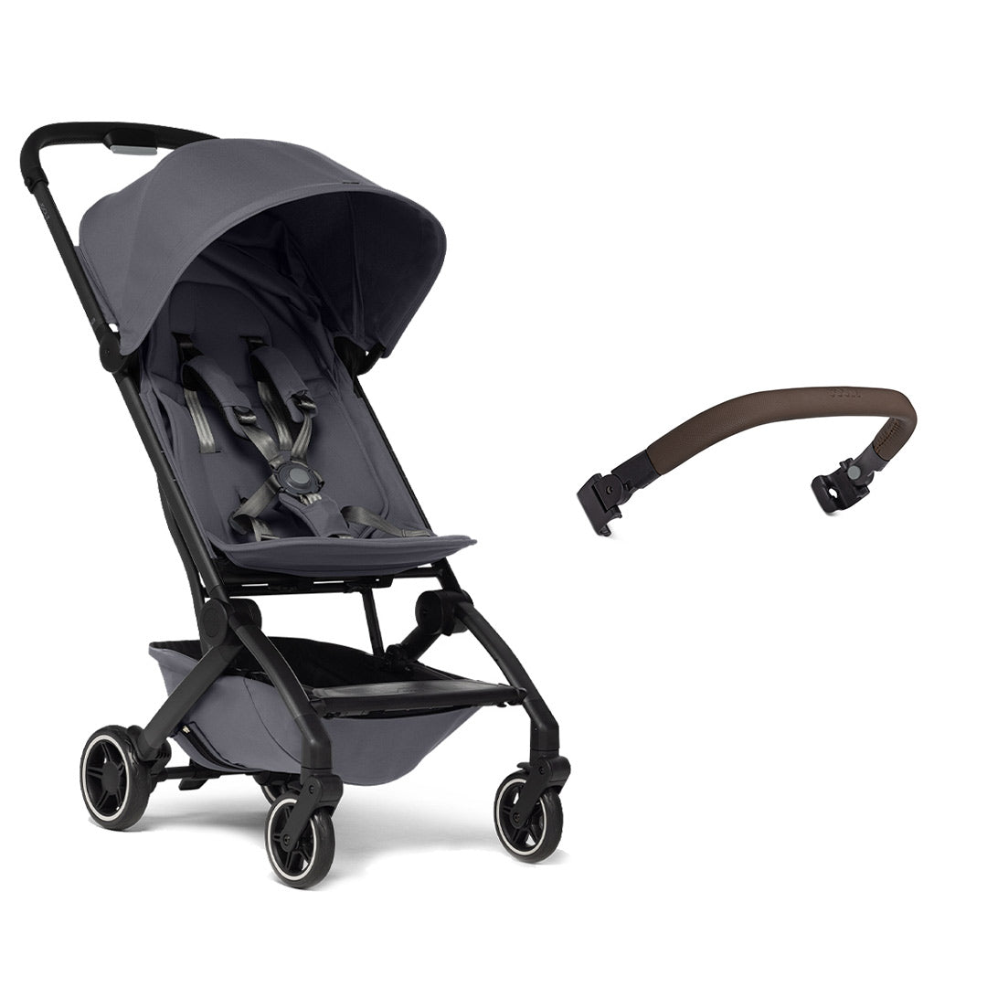 Joolz Aer+ Pushchair - Stone Grey-Strollers-No Carrycot-Mid Brown Bumper Bar | Natural Baby Shower