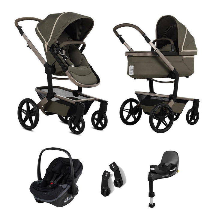 Joolz Day 5 Special Edition Pebble Slide Pro Travel System-Strollers-Olive Green-With FamilyFix 360 Pro Base | Natural Baby Shower