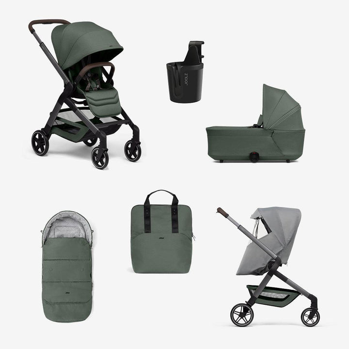Joolz Hub2 Essential Newborn Bundle-Strollers-Forest Green- | Natural Baby Shower