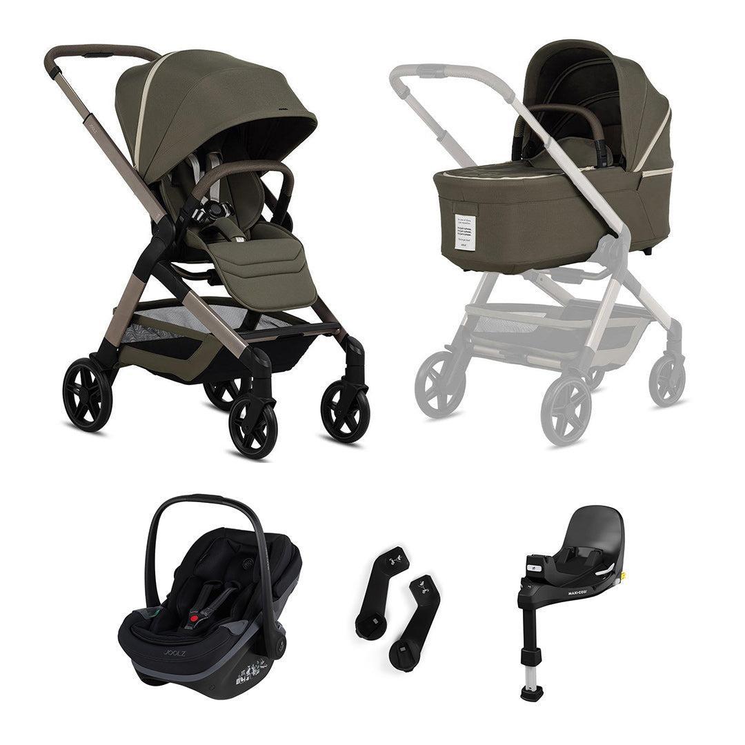 Joolz Hub2 Special Edition Pebble Slide Pro Travel System-Strollers-Olive Green-With FamilyFix 360 Pro Base | Natural Baby Shower