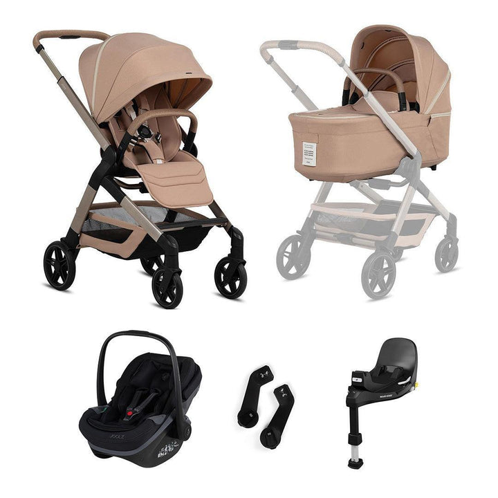 Joolz Hub2 Special Edition Pebble Slide Pro Travel System-Strollers-Peach Pink-With FamilyFix 360 Pro Base | Natural Baby Shower