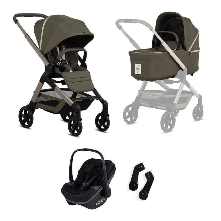 Joolz Hub2 Special Edition Pebble Slide Pro Travel System-Strollers-Olive Green-Without Base | Natural Baby Shower