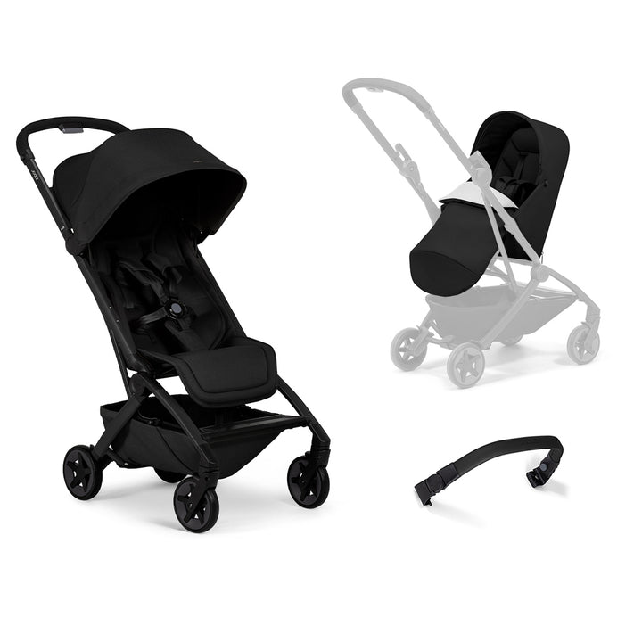 Joolz Aer2 Compact Stroller - Space Black-Strollers-Space Black-With Bumper Bar | Natural Baby Shower