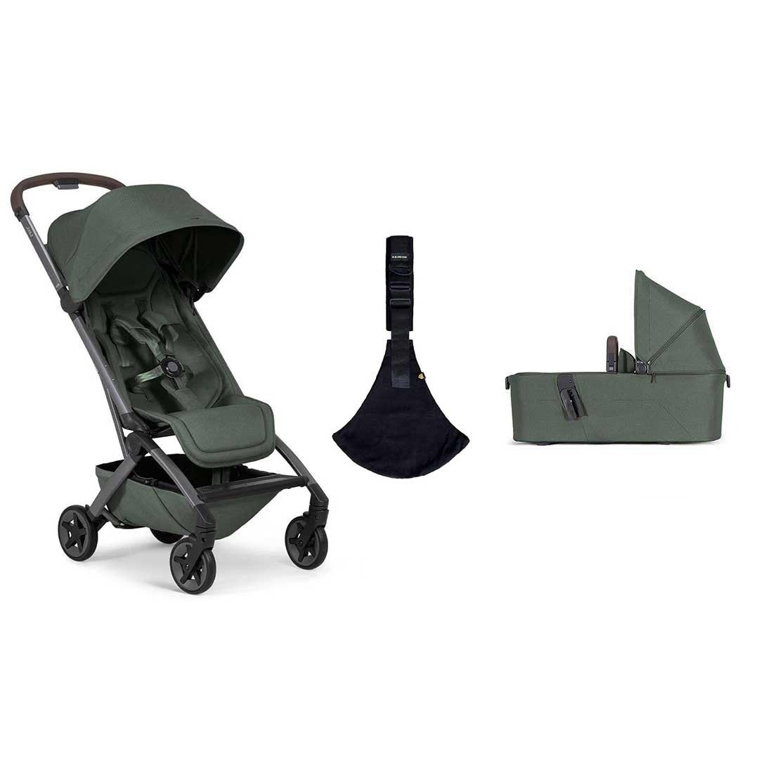 Joolz Aer2 Compact Stroller & Wildride Carrier - Forest Green-Strollers-Forest Green-Without Cot | Natural Baby Shower