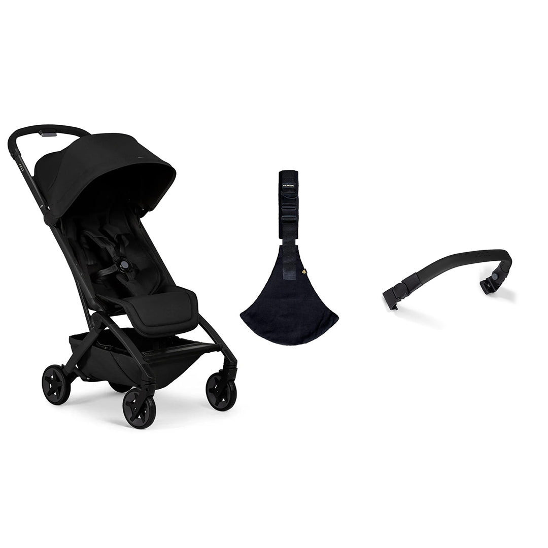 Joolz Aer2 Compact Stroller & Wildride Carrier - Space Black-Strollers-Space Black-Without Cot | Natural Baby Shower