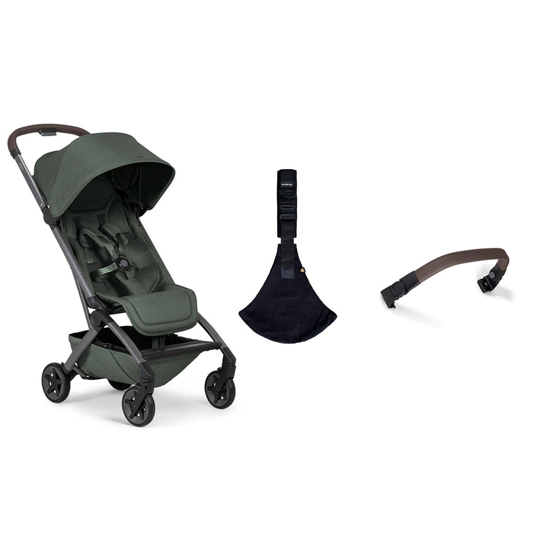Joolz Aer2 Compact Stroller & Wildride Carrier - Forest Green-Strollers-Forest Green-Without Cot | Natural Baby Shower