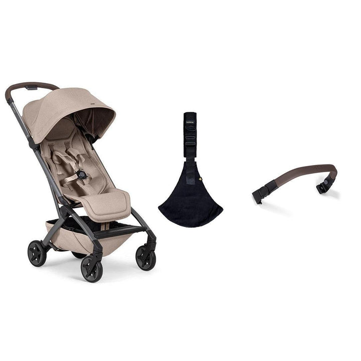 Joolz Aer2 Compact Stroller & Wildride Carrier - Sandy Taupe-Strollers-Sandy Taupe-Without Cot | Natural Baby Shower
