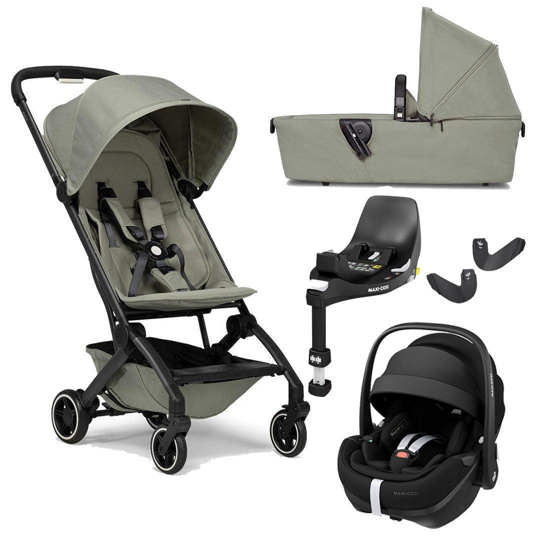 Joolz Aer+ Pushchair & Pebble 360/360 Pro Travel System - Sage Green-Travel Systems-With Carrycot-Pebble 360 Pro Car Seat | Natural Baby Shower