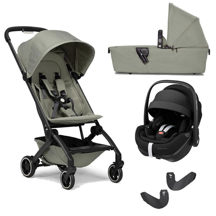 Joolz Aer+ Pushchair & Pebble 360/360 Pro Travel System - Sage Green-Travel Systems-With Carrycot-Pebble 360 Pro Car Seat | Natural Baby Shower