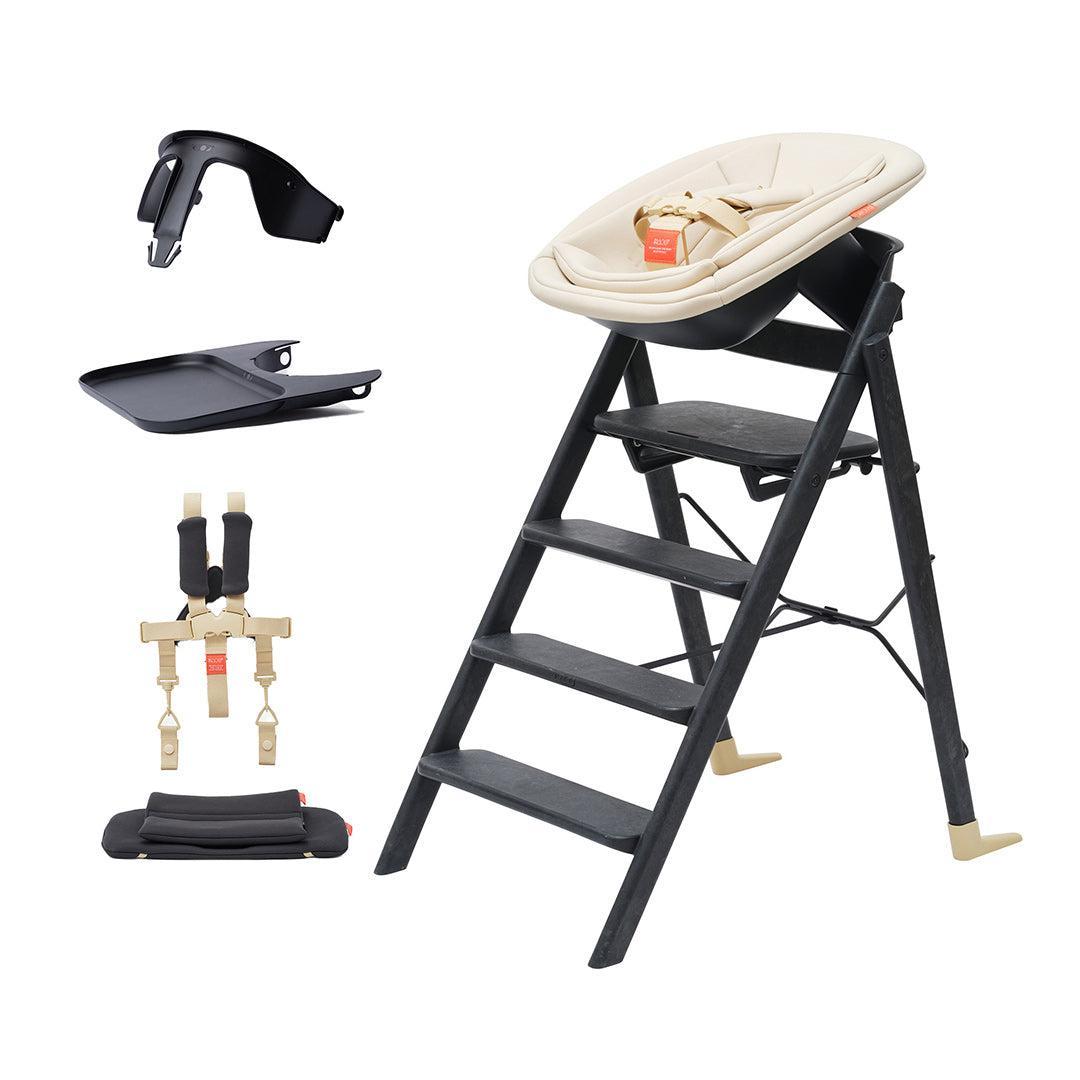 KAOS KLAPP® Recycled Highchair Complete Set-Highchairs-Charcoal Black/Plastic- | Natural Baby Shower