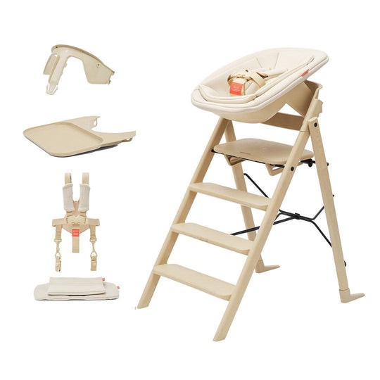 KAOS KLAPP® Recycled Highchair Complete Set-Highchairs-Desert Sand/Plastic- | Natural Baby Shower