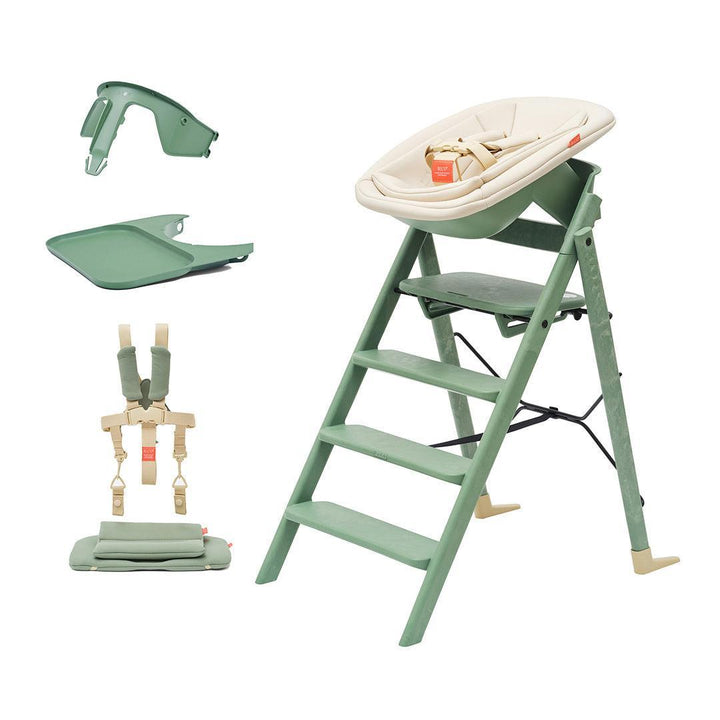 KAOS KLAPP® Recycled Highchair Complete Set-Highchairs-Mineral Green/Plastic- | Natural Baby Shower