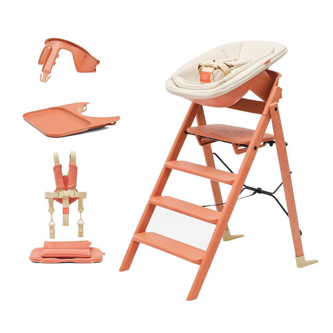 KAOS KLAPP® Recycled Highchair Complete Set-Highchairs-Terracotta/Plastic- | Natural Baby Shower