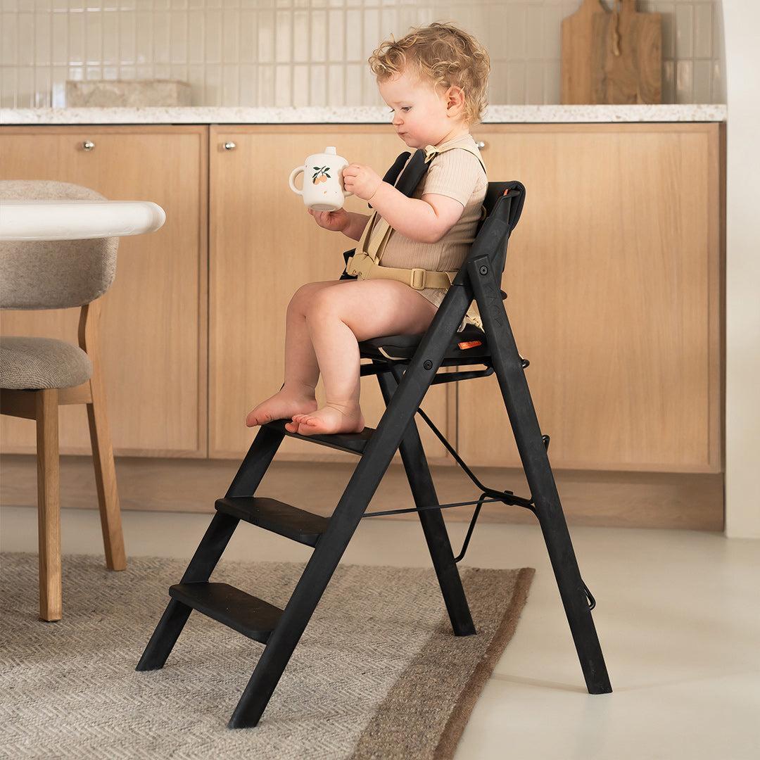 KAOS KLAPP® Recycled Highchair + Baby Set-Highchairs-Charcoal Black/Plastic- | Natural Baby Shower