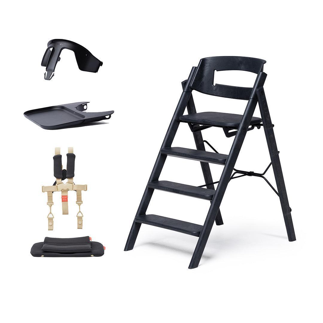 KAOS KLAPP® Recycled Highchair + Baby Set-Highchairs-Charcoal Black/Plastic- | Natural Baby Shower