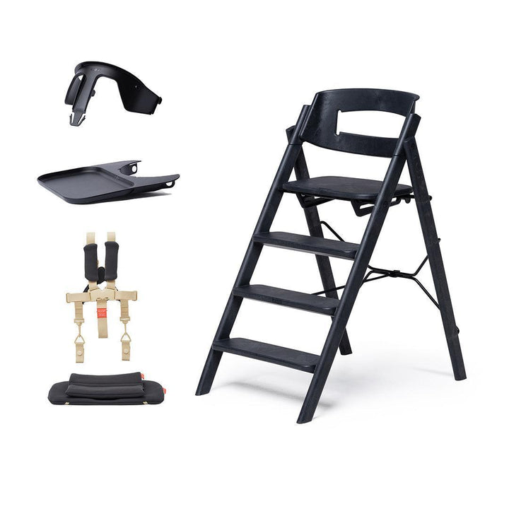 KAOS KLAPP® Recycled Highchair + Baby Set-Highchairs-Charcoal Black/Plastic- | Natural Baby Shower