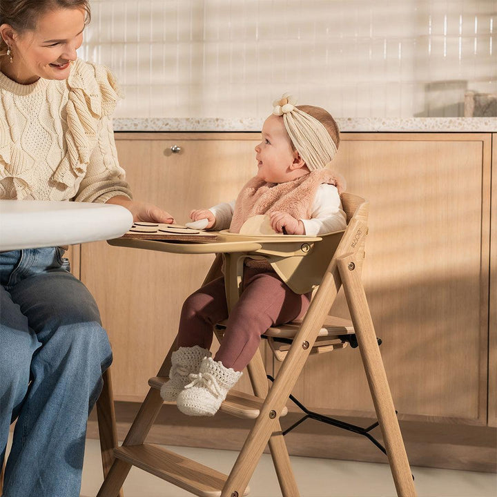 KAOS KLAPP® Highchair - Oak - Black-Highchairs- | Natural Baby Shower