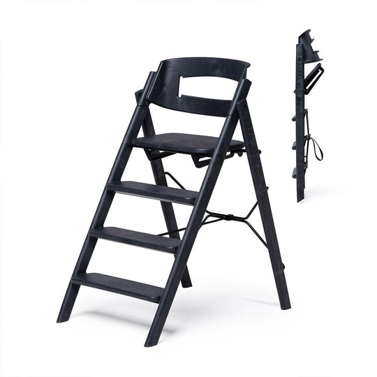KAOS KLAPP® Recycled Highchair - Charcoal Black-Highchairs-No Safety Rail & Tray- | Natural Baby Shower
