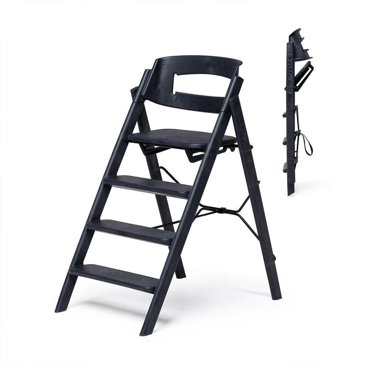 KAOS KLAPP® Recycled Highchair - Charcoal Black-Highchairs-No Safety Rail & Tray- | Natural Baby Shower