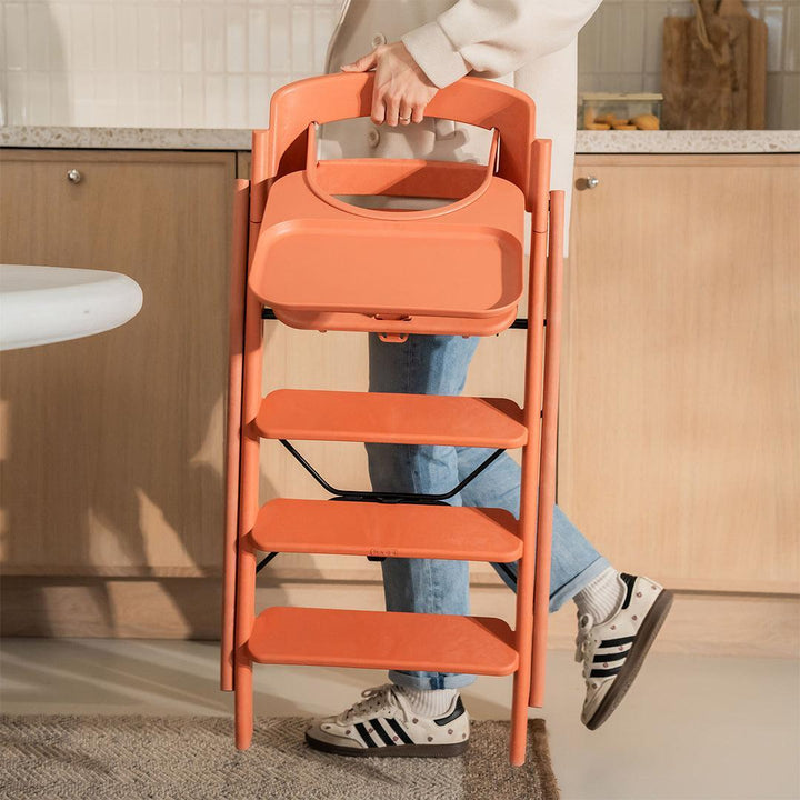 KAOS KLAPP® Recycled Highchair - Terracotta Pink-Highchairs-No Safety Rail & Tray- | Natural Baby Shower